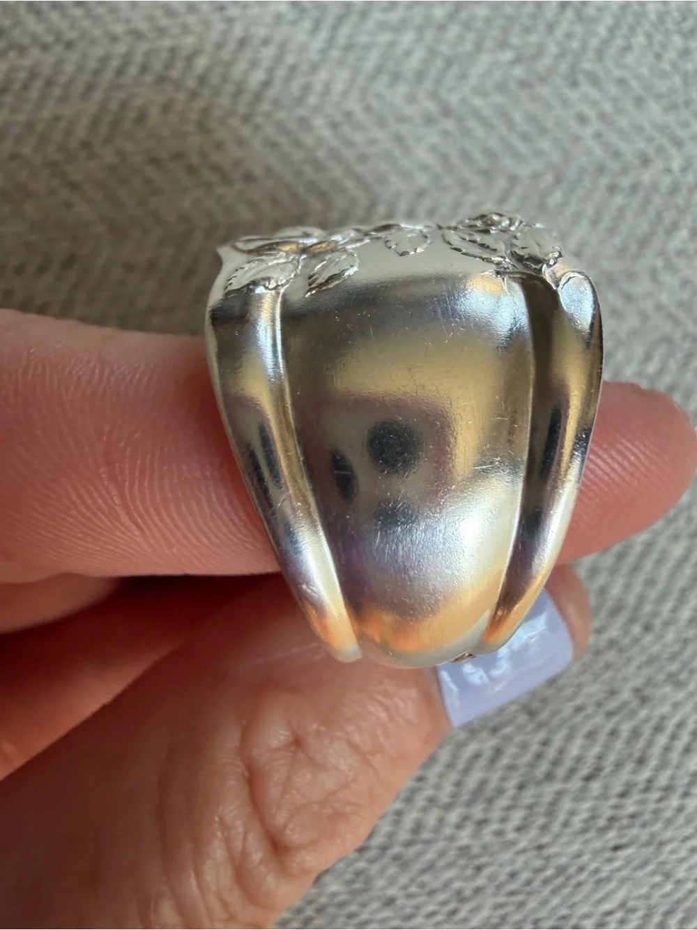 American Beauty Rose Silverware Ring